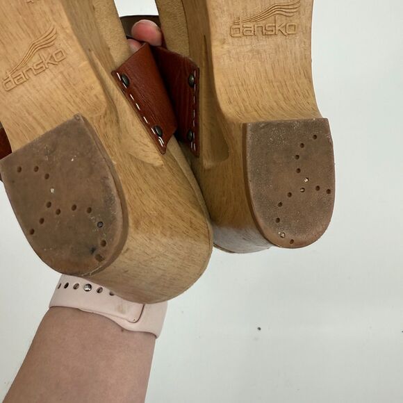 DANSKO Thea Clog Sandal Brown Buckle Mary Jane Leather Boho Size EU 41 10.5-11 - Picture 11 of 13